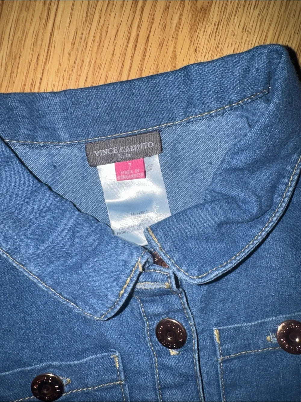 Vince Camuto Girls/kids Denim Dress in Blue